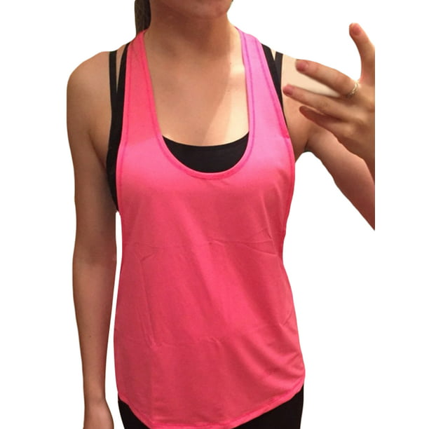 Women's Summer Faded Burnout Muscle Racer Back Ladies Vest Top T-Shirt SM ML